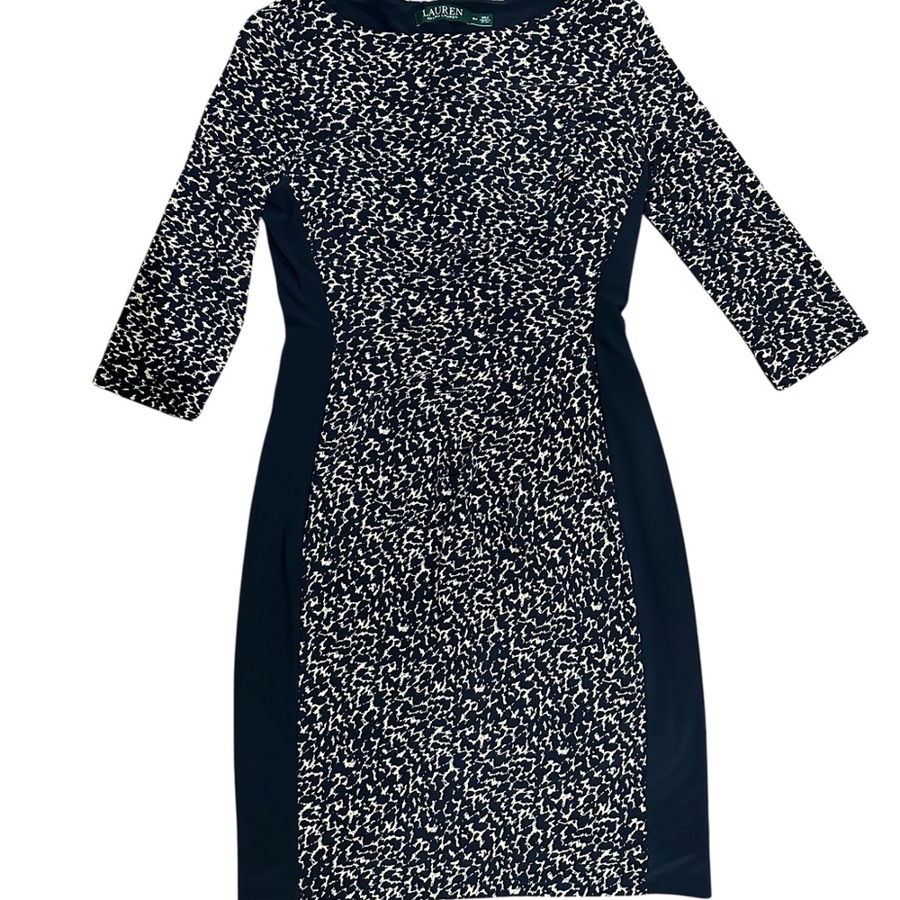 Ralph Lauren Monochrome Long Sleeve Dress